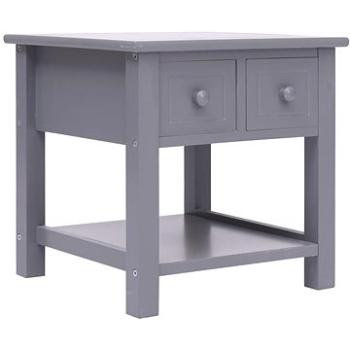 Odkládací stolek šedý 40 × 40 × 40 cm dřevo pavlovnie (284069)
