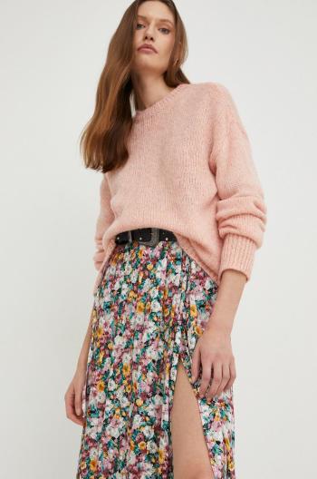 Vlněný svetr Answear Lab dámský, růžová barva, hřejivý