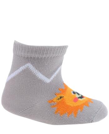 Kojenecké vzorované ponožky WOLA LEV šedé Velikost: 15-17