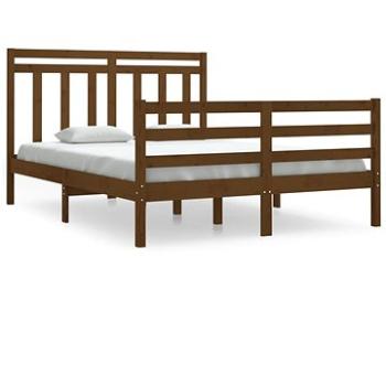 Rám postele medově hnědý masivní dřevo 140 × 190 cm, 3105298 (3105298)