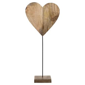 Dekorace srdce z mangového dřeva na podstavci - 90cm CISHM90