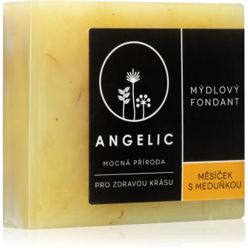 Angelic Mýdlový fondant Měsíček & Meduňka extra jemné přírodní mýdlo 105 g