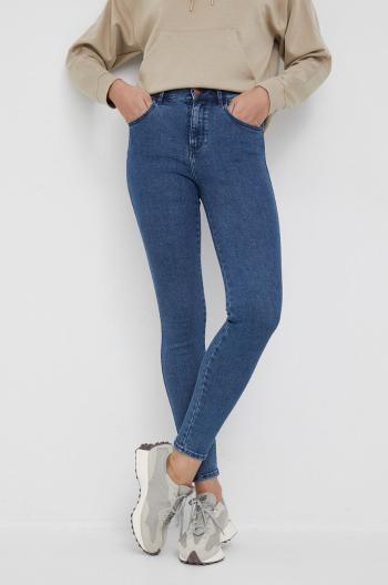 Džíny Wrangler High Rise Skinny Indigo Sea dámské, high waist