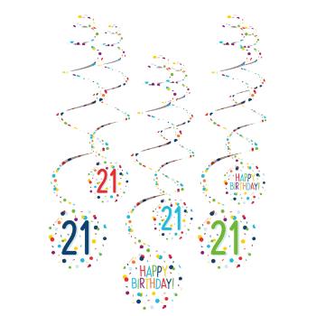 Amscan Dekorační viry - Happy Birthday Konfety 21