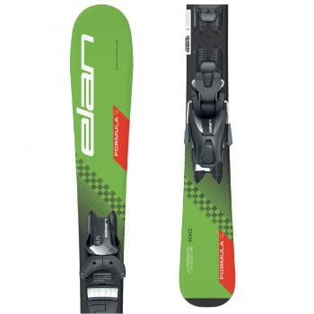 Elan FORMULA S QS+EL 4.5 Dětské sjezdové lyže, zelená, velikost 110