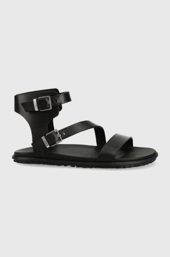 Kožené sandály UGG Solivan Strap dámské, černá barva