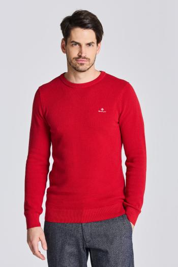 SVETR GANT COTTON PIQUE C-NECK červená 4XL