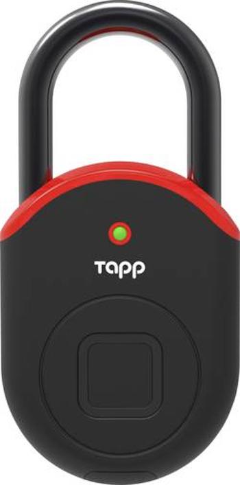 Bluetooth visací zámek zámek s otiskem prstu, visací zámek Bluetooth Tapplock Tapplock Lite - flame red, 55 mm, Flame Red