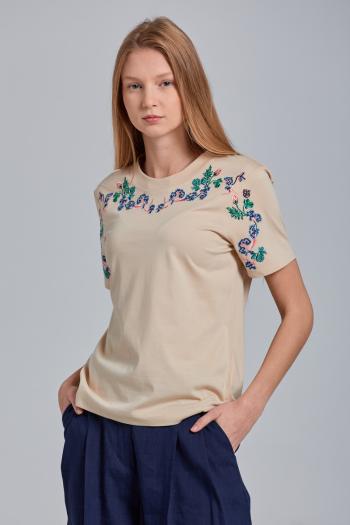 TRIČKO GANT D2. FLORAL EMB T-SHIRT bílá S