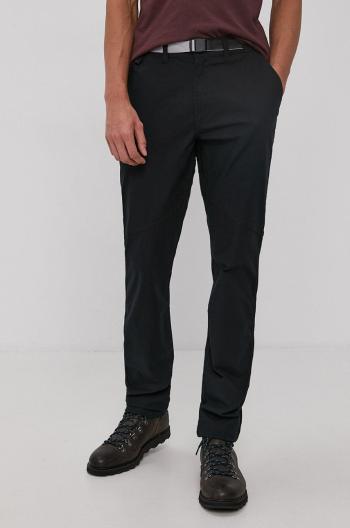 Kalhoty Columbia pánské, černá barva, jednoduché