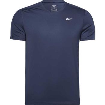 Reebok SS TECH TEE Pánské sportovní tričko, tmavě modrá, velikost S