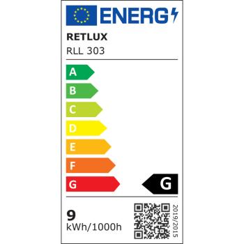 RLL 303 GU10 žárovka 9W WW RETLUX