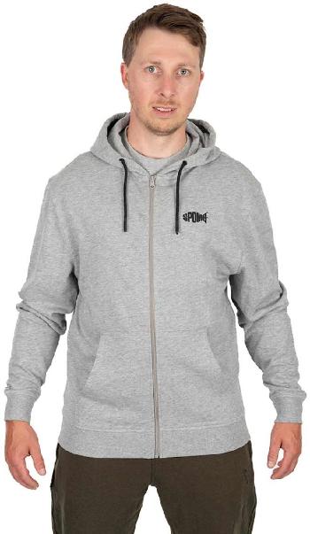 Spomb mikina grey zipped hoody - l