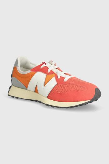 Dětské sneakers boty New Balance GS327RF oranžová barva