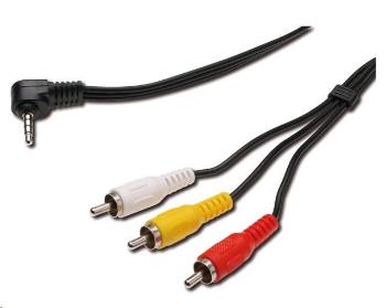 PREMIUMCORD Kabel audio/video 3, 5mm Jack 4pin - 3x Cinch 1, 5m (M/M)