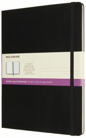 Moleskine Zápisník černý XL, tvrdý linkovaný-čistý