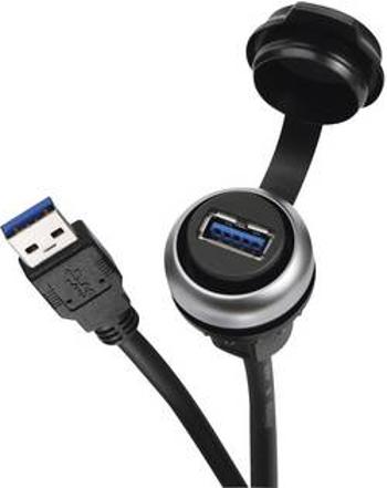 USB vestavný adaptér Lütze 490113.0200, IP20/IP65, Typ A, 2 m