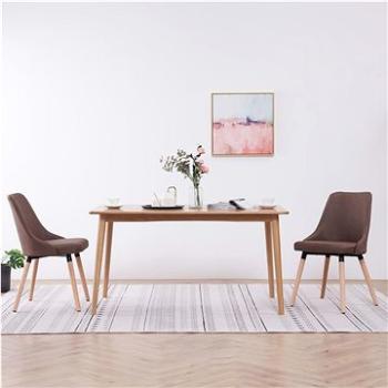 Jídelní židle 2 ks hnědé textil (283628)