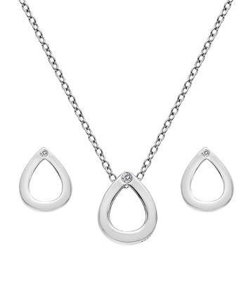 Hot Diamonds Sada stříbrných šperků Amulets SS135 (náhrdelník, náušnice)