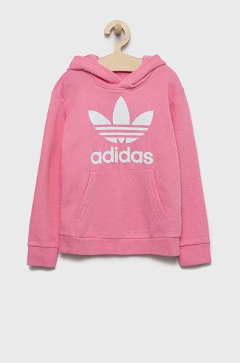 Dětská mikina adidas Originals růžová barva, s potiskem