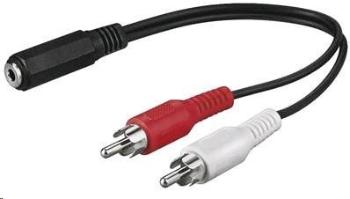 PREMIUMCORD Kabel audio 3, 5mm Jack - 2x Cinch 1, 5m (F/M, stereo)