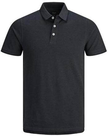 Jack&Jones Pánské polo triko JJEPAULOS 12136668 Dark Grey Melange SLIM FIT XL