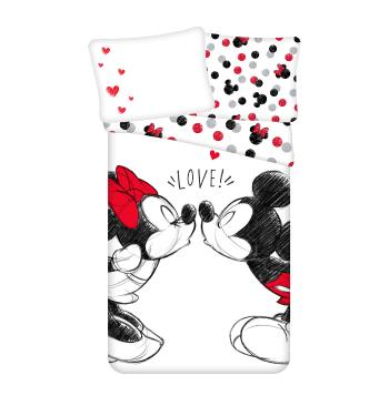 TP Bavlněné povlečení 140x200+70x90 Mickey a Minnie Lovely kiss