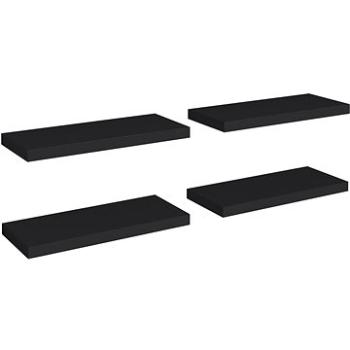 Shumee plovoucí nástěnné 4 ks černé 60×23,5×3,8 cm MDF, 323834 (323834)