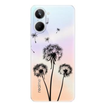 Odolné silikonové pouzdro iSaprio - Three Dandelions - black - Realme 10