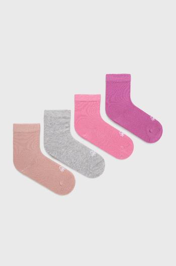 Dětské ponožky United Colors of Benetton růžová barva