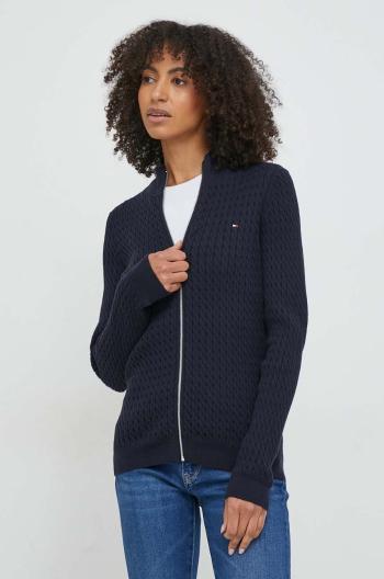 Kardigan Tommy Hilfiger dámský, tmavomodrá barva, lehký, WW0WW40739