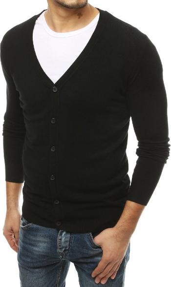 Černý pánský svetr s knoflíky (WX1540) Velikost: XL