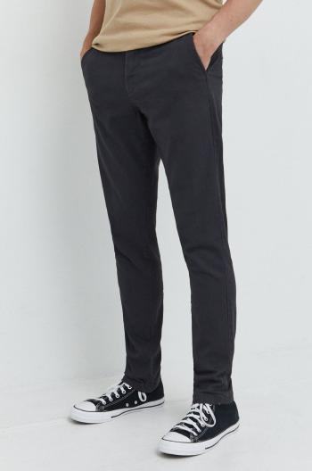 Kalhoty Jack & Jones pánské, šedá barva, ve střihu chinos