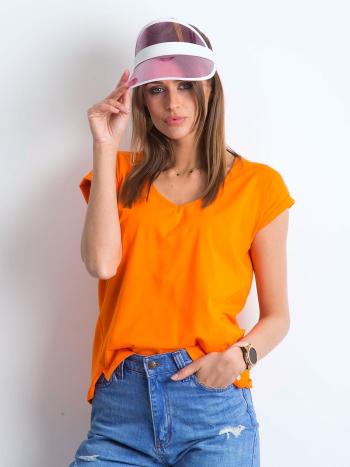 DÁMSKÉ ORANŽOVÉ TRIČKO RV-TS-4839.56P-ORANGE Velikost: XL