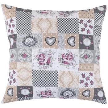 BELLATEX DITA polštářek 45 × 45cm 55/408 - patchwork love (9553)