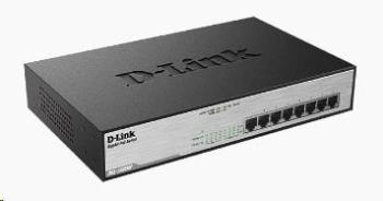 D-Link DGS-1008MP 8-port Gigabit PoE switch, 8x gigabit PoE RJ45, PoE budget 140W