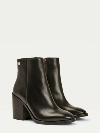 Tommy Hilfiger dámské černé boty na podpatku - 38 (BDS)