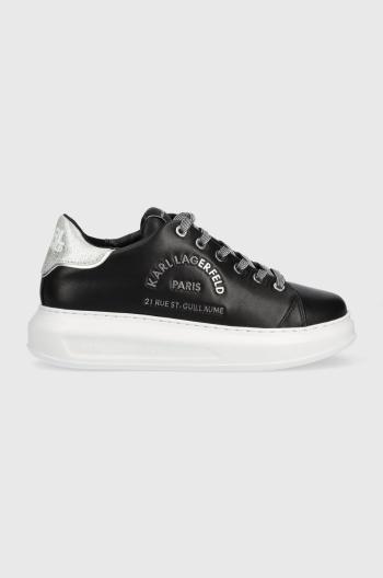 Kožené sneakers boty Karl Lagerfeld KL62539D KAPRI černá barva