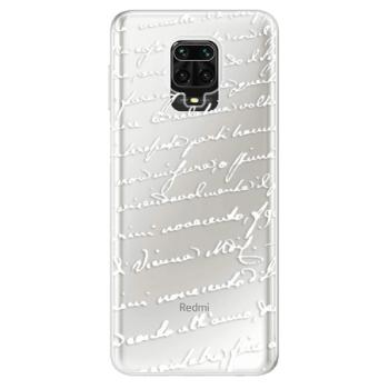 Odolné silikonové pouzdro iSaprio - Handwriting 01 - white - Xiaomi Redmi Note 9 Pro / Note 9S