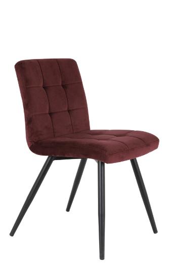 Sametová burgundy jídelní židle OLIVE - 44*82*50 cm 6740517