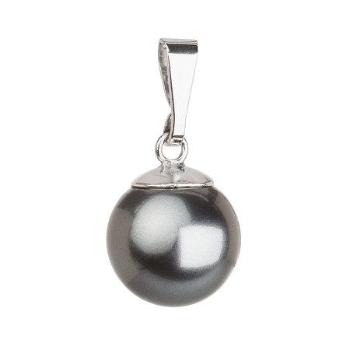 Stříbrný přívěsek s šedou Swarovski kulatou perlou 34150.3, Šedá