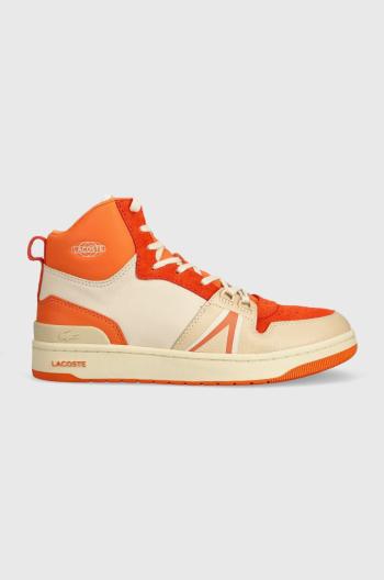 Kožené sneakers boty Lacoste L001 MID oranžová barva, 46SFA0027