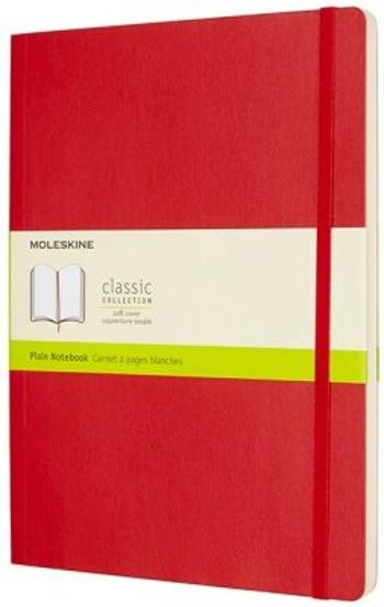 Moleskine Zápisník červený XL, čistý, měkký