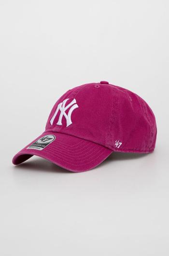 Čepice 47brand New York Yankees růžová barva, s aplikací