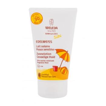Weleda Baby & Kids Sun Edelweiss Sunscreen Sensitive SPF30 150 ml opalovací přípravek na tělo pro děti poškozená krabička