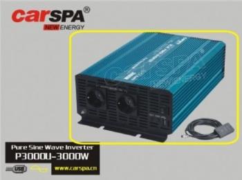 Měnič napětí Carspa P3000U-24 24V/230V+USB 3000W, čistá sinusovka