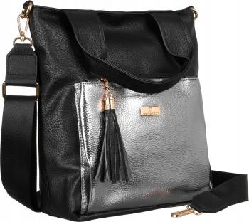 PETERSON ČERNÁ SHOPPER BAG SE STŘÍBRNOU KAPSOU CP204459 BLACK Velikost: ONE SIZE