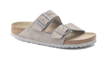 Birkenstock Arizona Soft Footbed Suede Leather Narrow Fit světlehnědé 1020557