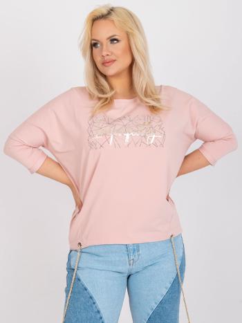 RŮŽOVÁ HALENKA S POTISKEM RV-BZ-7500.28X-PINK Velikost: ONE SIZE