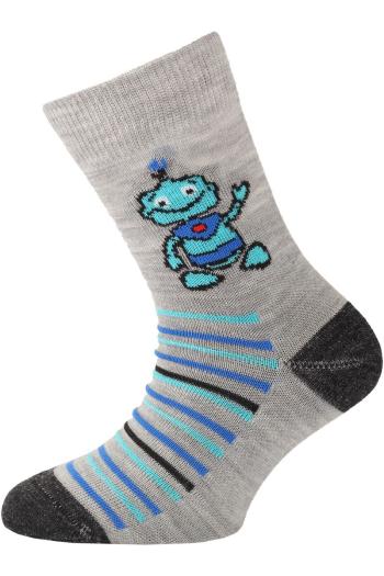 Lasting dětské merino ponožky TJB šedé Velikost: (29-33) XS ponožky